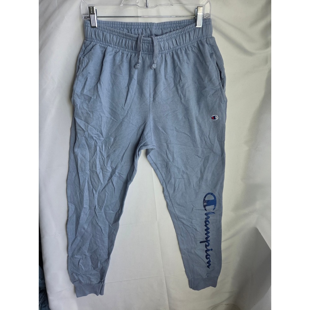 Champion Sweatpants Unisex Medium Light Blue Script Logo